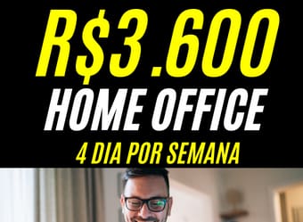 VAGA EM HOME OFFICE – TRABALHE DE CASA SOMENTE 4 DIAS NA SEMANA! EFÍ BY CONTRATA COM FAIXA SALARIAL DE R$ 3.600,00 MIL POR MÊS