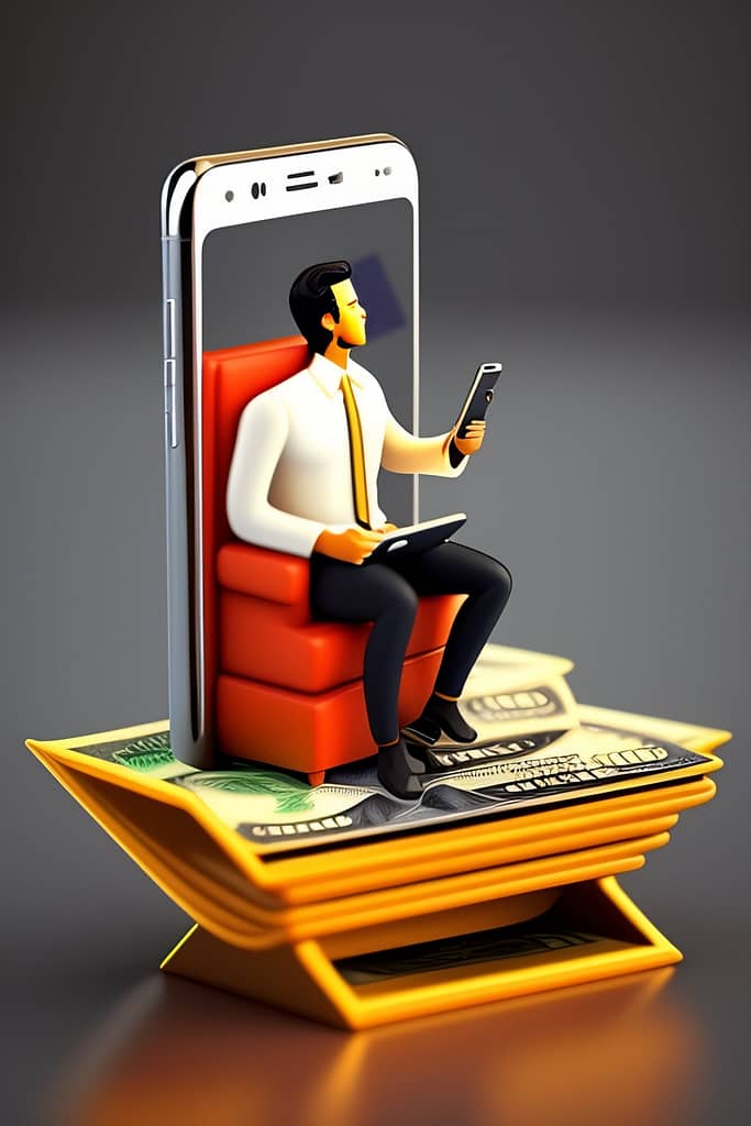 3d illustration of a man sitting on dollar dollar 1 2 683x1024 - Dicas para Ganhar Dinheiro na Internet e Transformar sua Vida Financeira