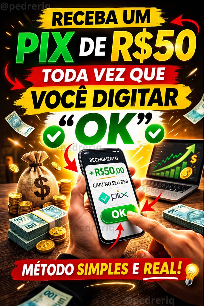 Receba um Pix de R50 683x1024 - Receba um Pix de R$50 Toda Vez Que Voc&ecirc; Digitar &ldquo;OK&rdquo;?